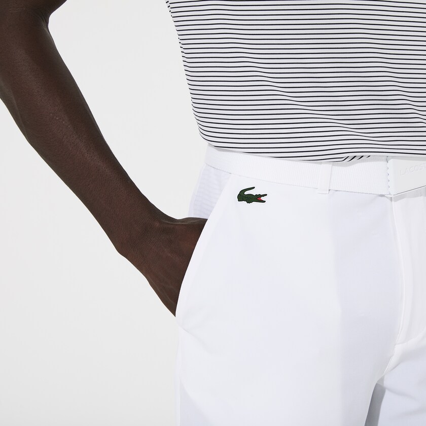 Calção Lacoste Masculino Branco SPORT Breathable Stretch Golf Bermudas OK2-27732B4