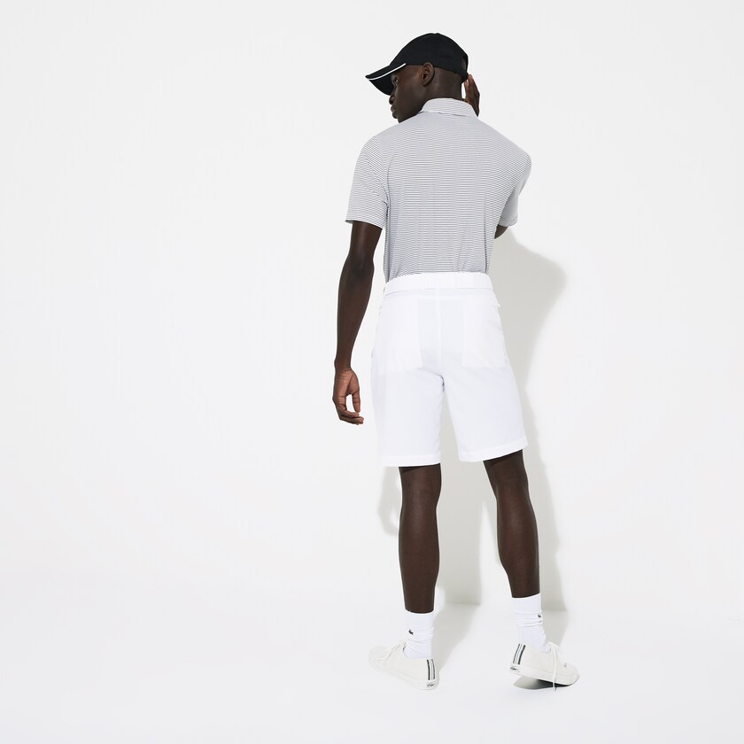 Calção Lacoste Masculino Branco SPORT Breathable Stretch Golf Bermudas OK2-27732B4
