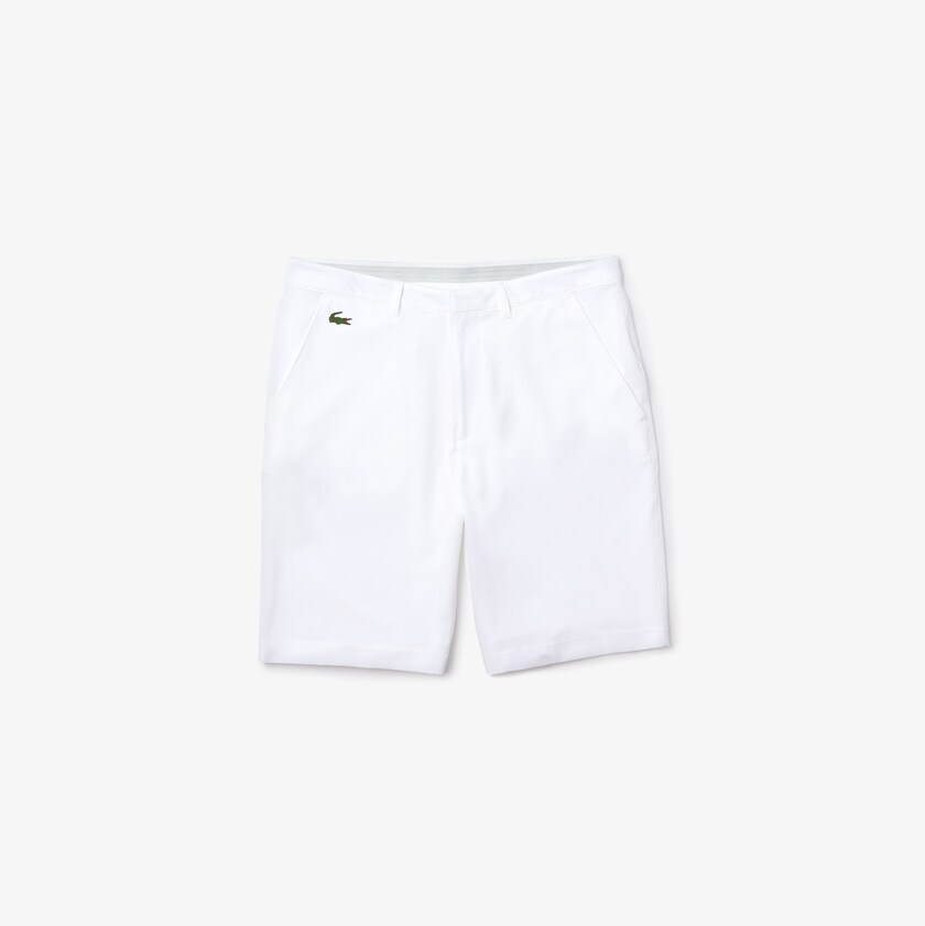 Calção Lacoste Masculino Branco SPORT Breathable Stretch Golf Bermudas OK2-27732B4