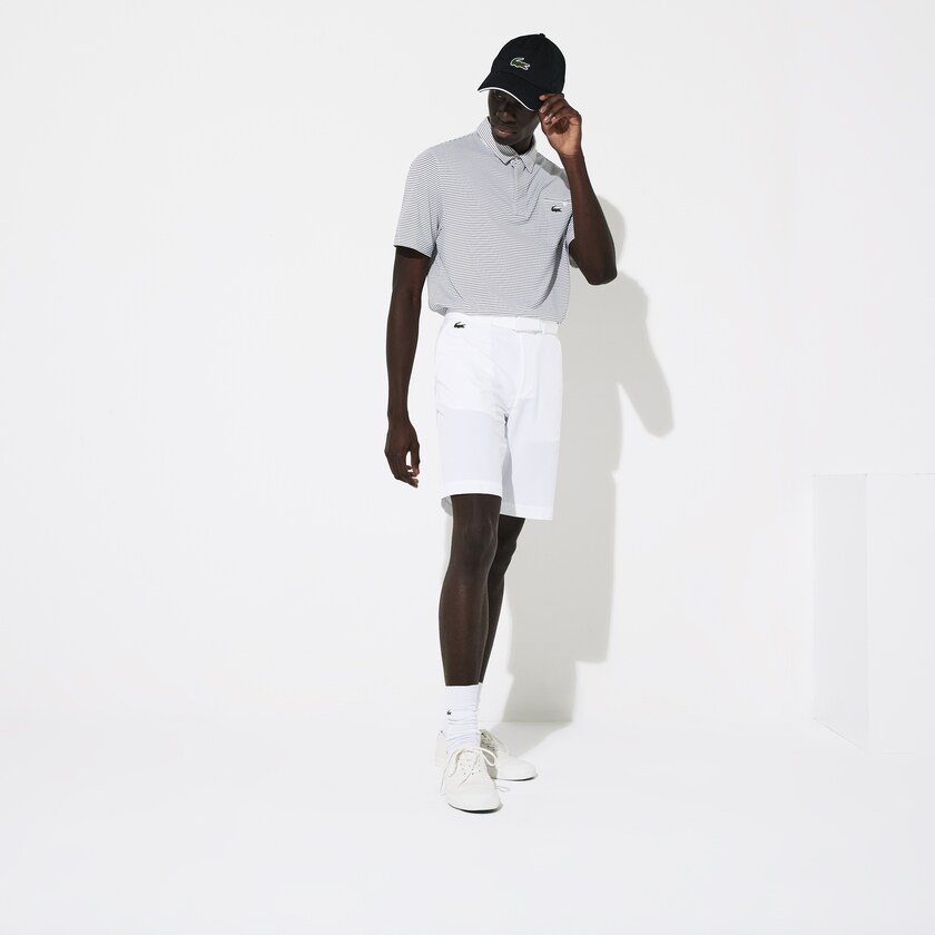 Calção Lacoste Masculino Branco SPORT Breathable Stretch Golf Bermudas OK2-27732B4