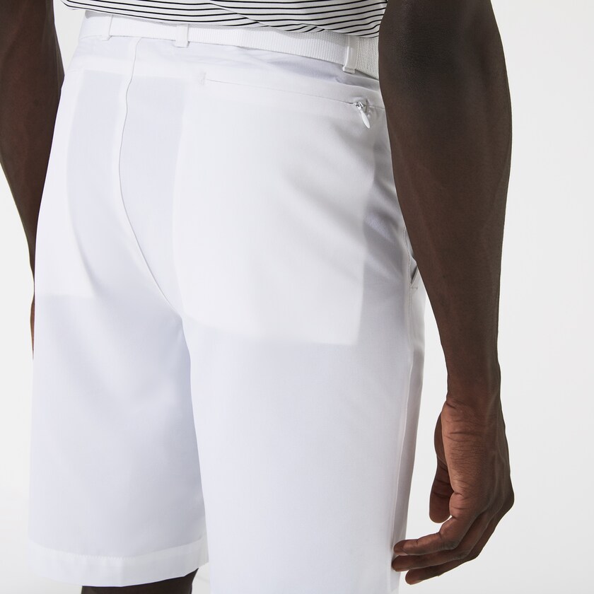 Calção Lacoste Masculino Branco SPORT Breathable Stretch Golf Bermudas OK2-27732B4