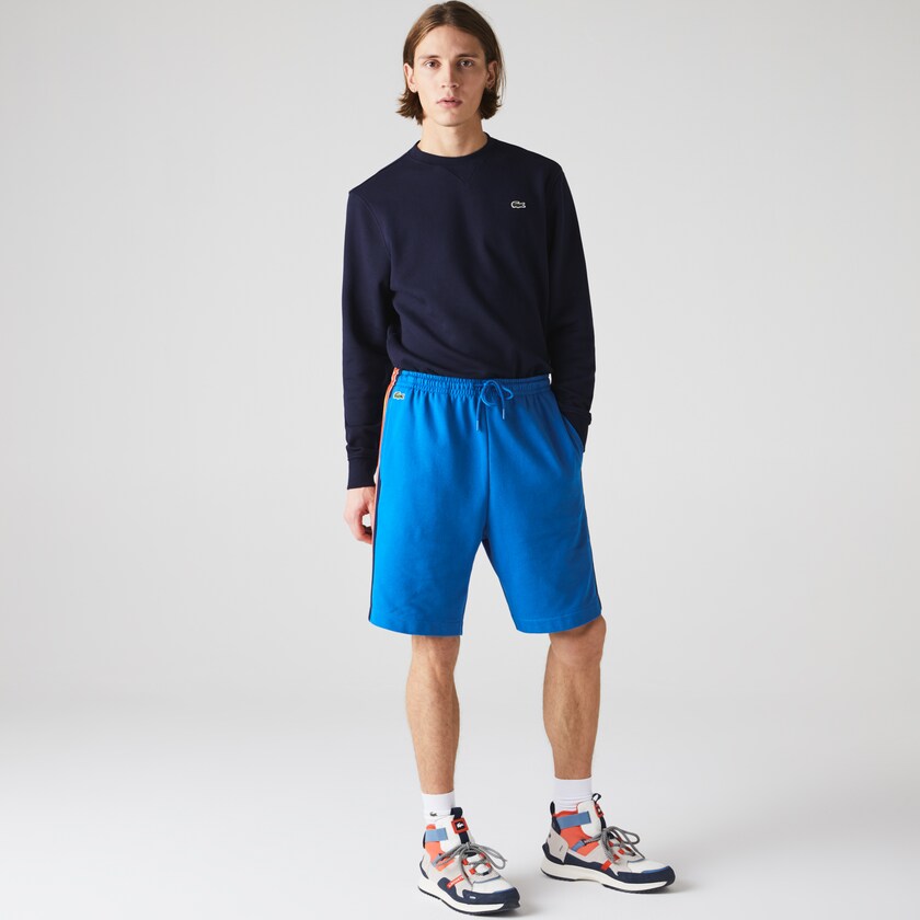 Calção Lacoste Masculino Azuis Amarelas Vermelhas Azul Marinho Azuis Branco SPORT Contrast Band Fleece DC8-28492H3