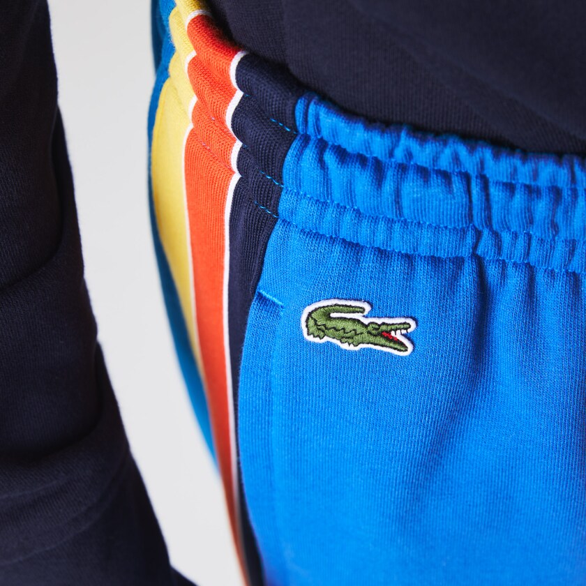 Calção Lacoste Masculino Azuis Amarelas Vermelhas Azul Marinho Azuis Branco SPORT Contrast Band Fleece DC8-28492H3