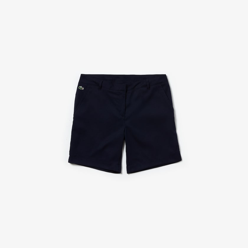 Calção Lacoste Feminino Azul Marinho Azuis SPORT Gabardine Bermuda DM8-55045X3