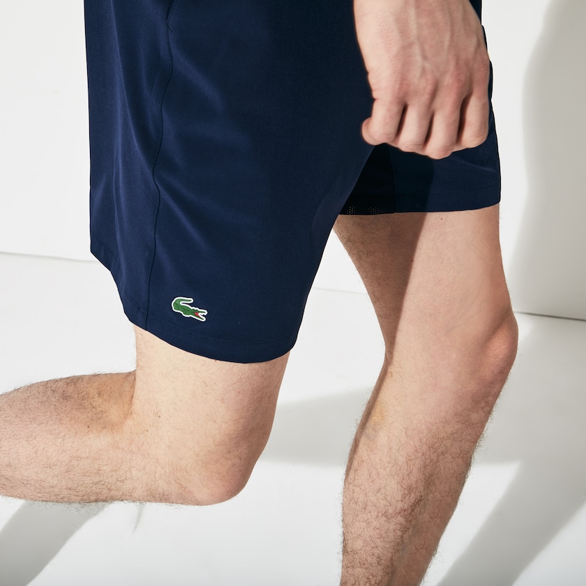 Calção Lacoste Masculino Azul Marinho Azuis SPORT Tennis Stretch CH1-30213Z7