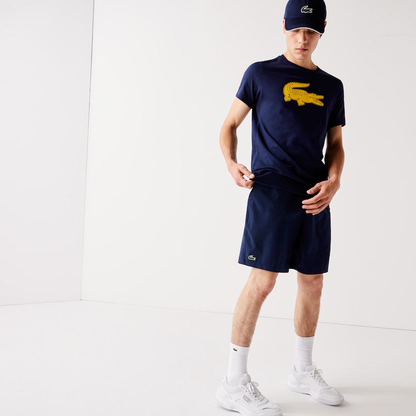 Calção Lacoste Masculino Azul Marinho Azuis SPORT Tennis Stretch CH1-30213Z7