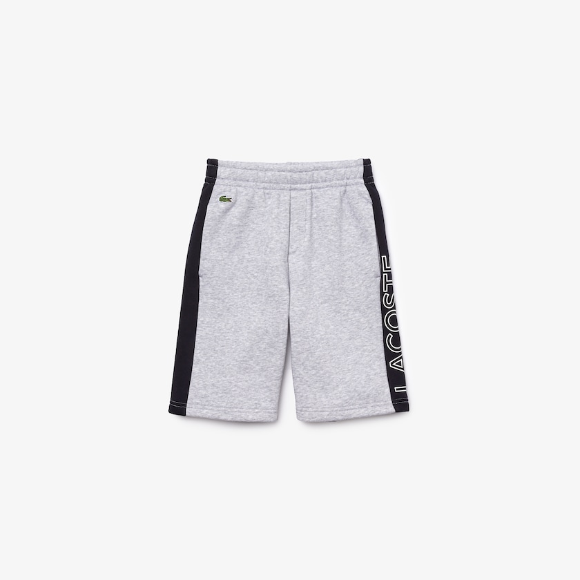Calção Lacoste Criança Cinzentas Azul Marinho Azuis Branco SPORT Two-Tone Fleece GK6-19531S2