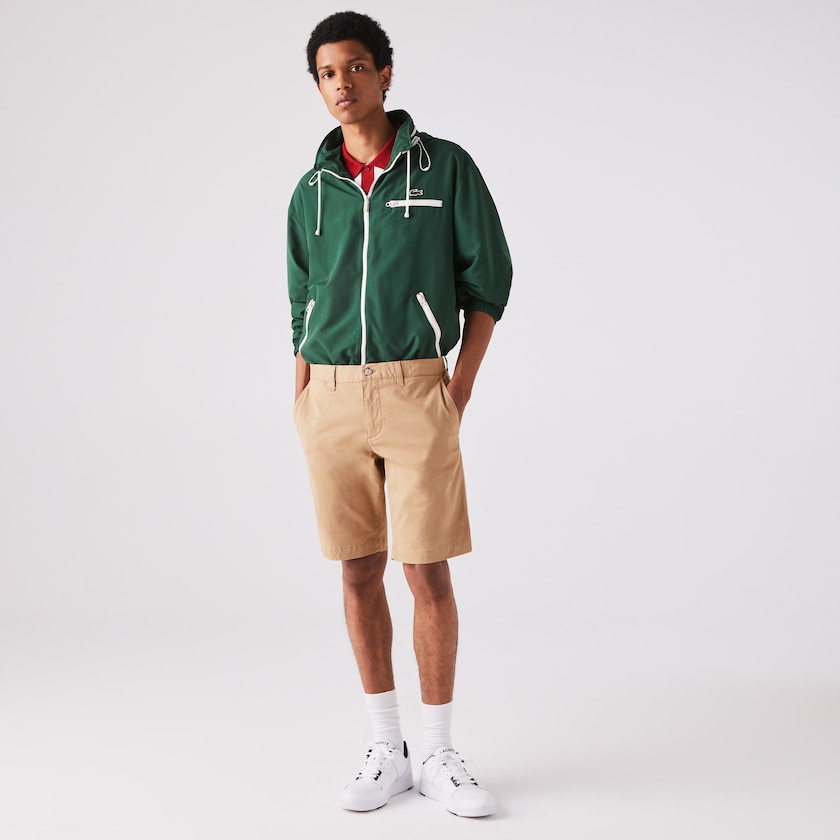 Calção Lacoste Masculino Bege Slim Fit Stretch Gabardine SE2-57315S3