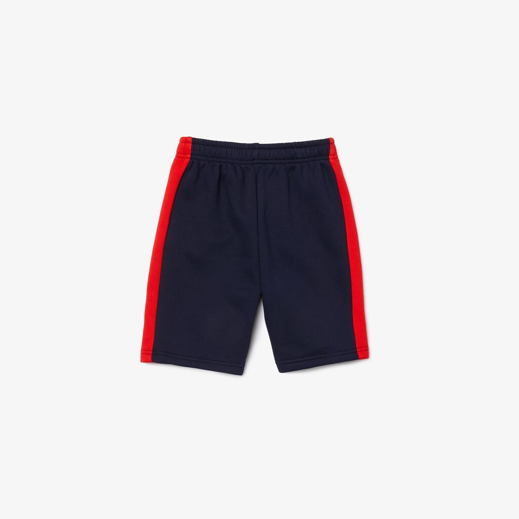 Calção Lacoste Criança Azul Marinho Azuis Vermelhas Two-Tone Fleece SL6-77777X7