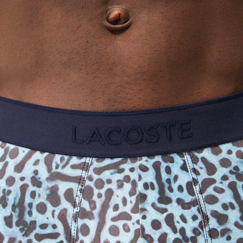 Calção Lacoste Masculino Branco x National Geographic Polyester Trunk UW4-51535S6