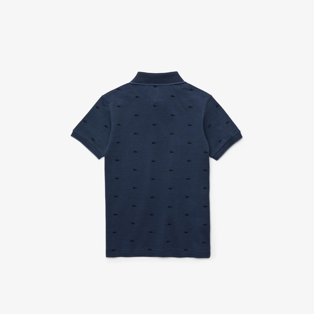 Camisa Polo Lacoste Criança Azuis Azul Marinho Azuis Allover Croc-Print PI6-75697Q1