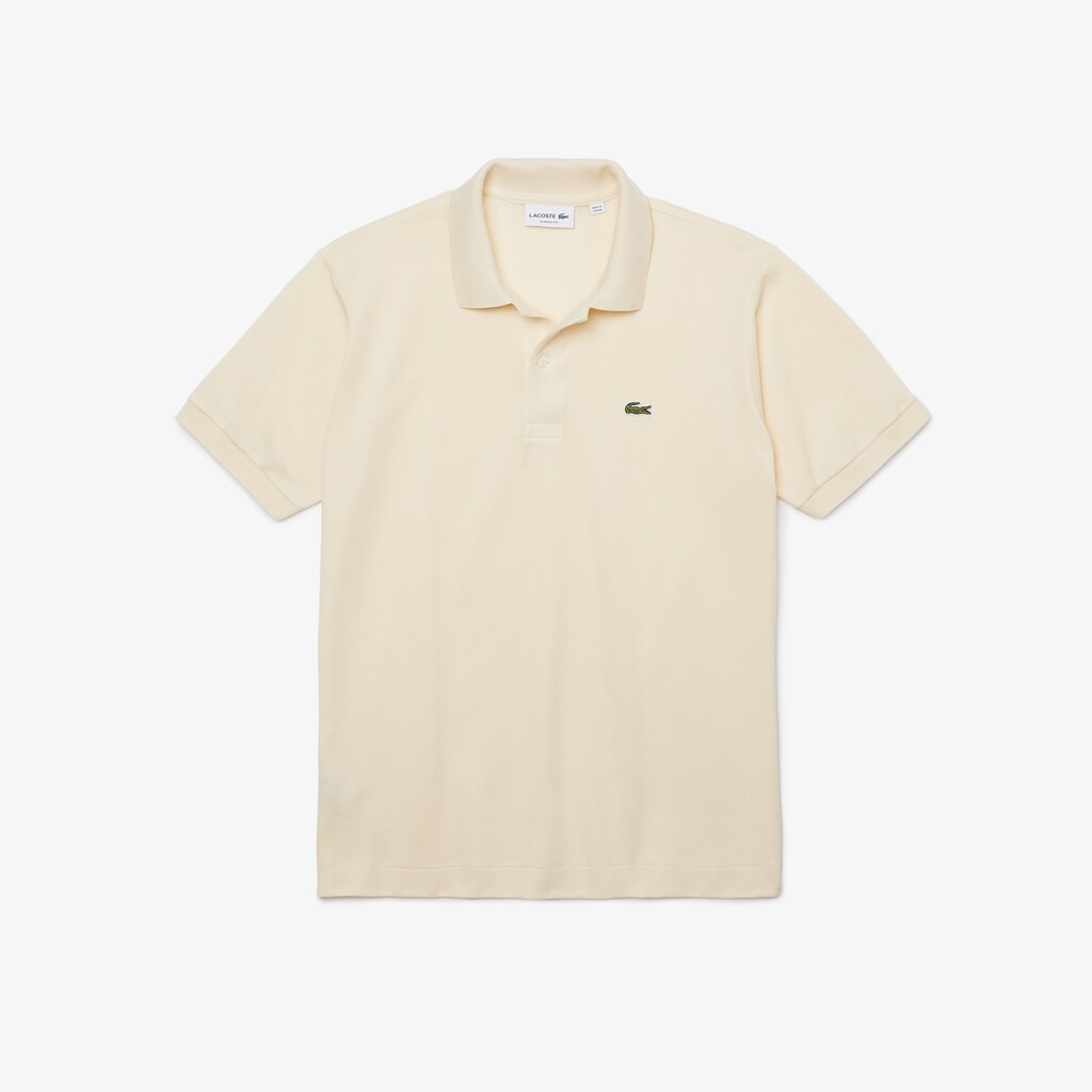 Camisa Polo Lacoste Masculino Bege Classic Fit L.12.12 GA1-65046U4