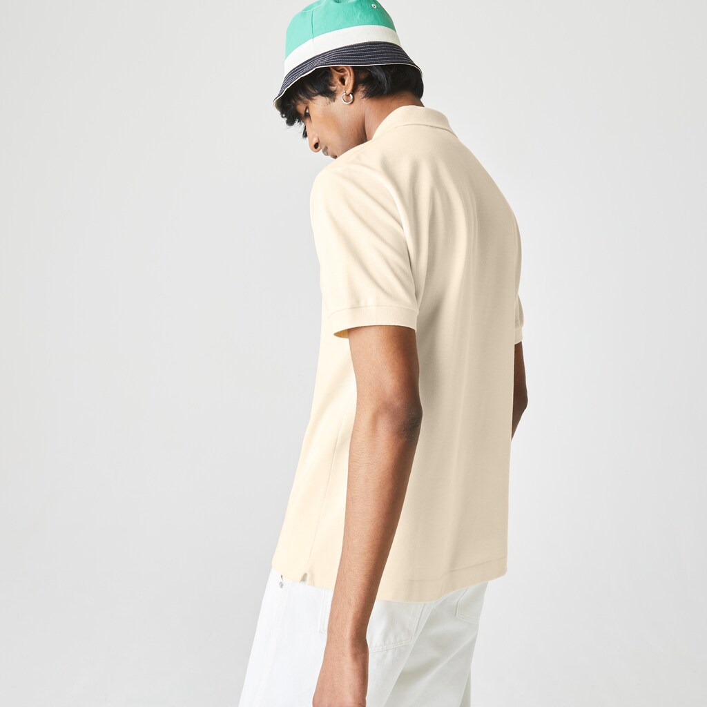 Camisa Polo Lacoste Masculino Bege Classic Fit L.12.12 GA1-65046U4