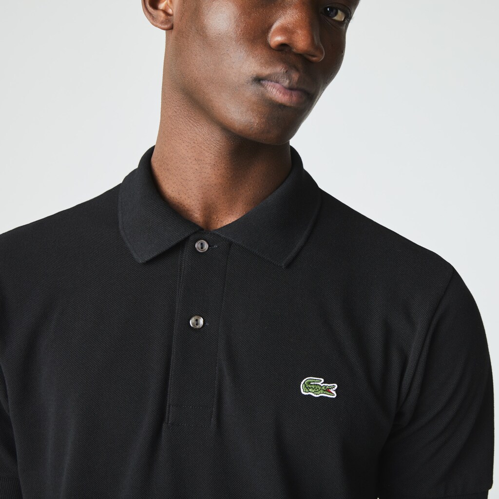 Camisa Polo Lacoste Masculino Pretas Classic Fit L.12.12 TY7-96189R1