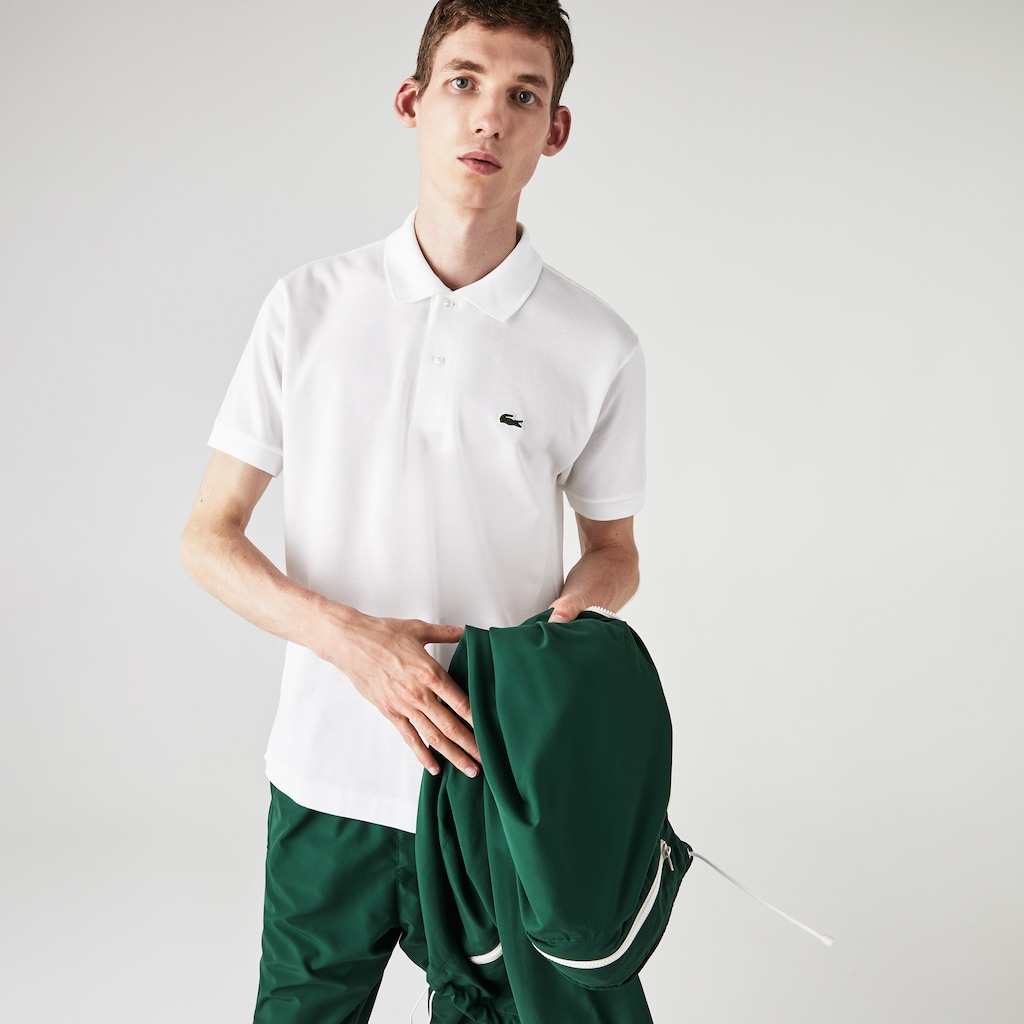 Camisa Polo Lacoste Masculino Branco Classic Fit L.12.12 MO8-62766F3