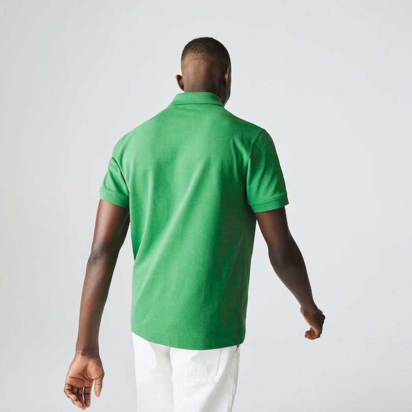 Camisa Polo Lacoste Masculino Verdes Classic Fit Organic Cotton Piqué JU8-02650U5