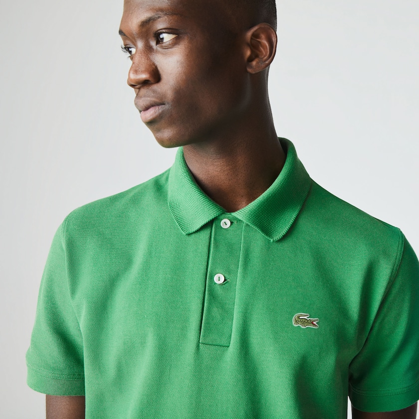 Camisa Polo Lacoste Masculino Verdes Classic Fit Organic Cotton Piqué JU8-02650U5