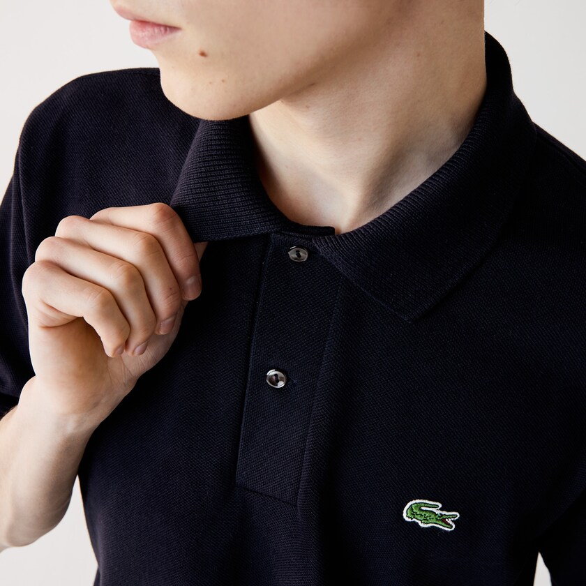Camisa Polo Lacoste Masculino Azul Marinho Azuis Classic Fit Organic Cotton Piqué DU7-64856H0