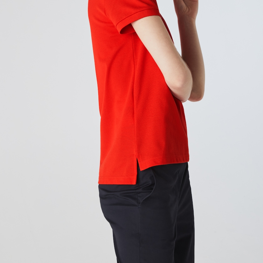 Camisa Polo Lacoste Feminino Vermelhas Classic Fit Soft Cotton Petit Piqué JE3-63136J1