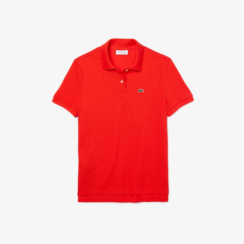 Camisa Polo Lacoste Feminino Vermelhas Classic Fit Soft Cotton Petit Piqué JE3-63136J1