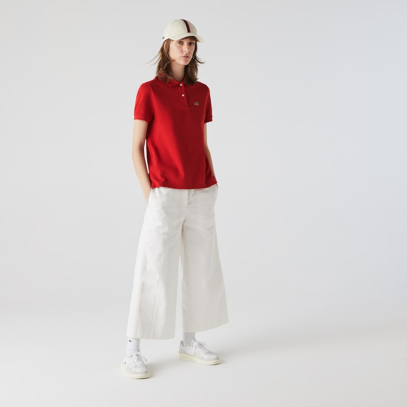 Camisa Polo Lacoste Feminino Vermelhas Classic Fit Soft Cotton Petit Piqué AJ2-36713L6
