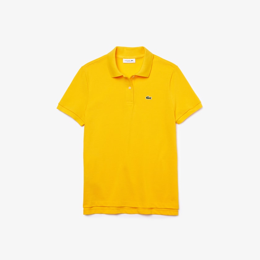 Camisa Polo Lacoste Feminino Amarelas Classic Fit Soft Cotton Petit Piqué JK9-31193S6