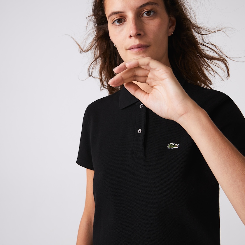 Camisa Polo Lacoste Feminino Pretas Classic Fit Soft Cotton Petit Piqué PR2-48974E2