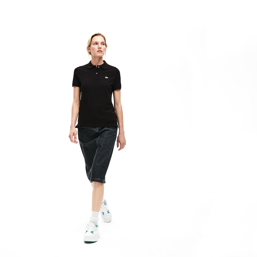 Camisa Polo Lacoste Feminino Pretas Classic Fit Soft Cotton Petit Piqué PR2-48974E2