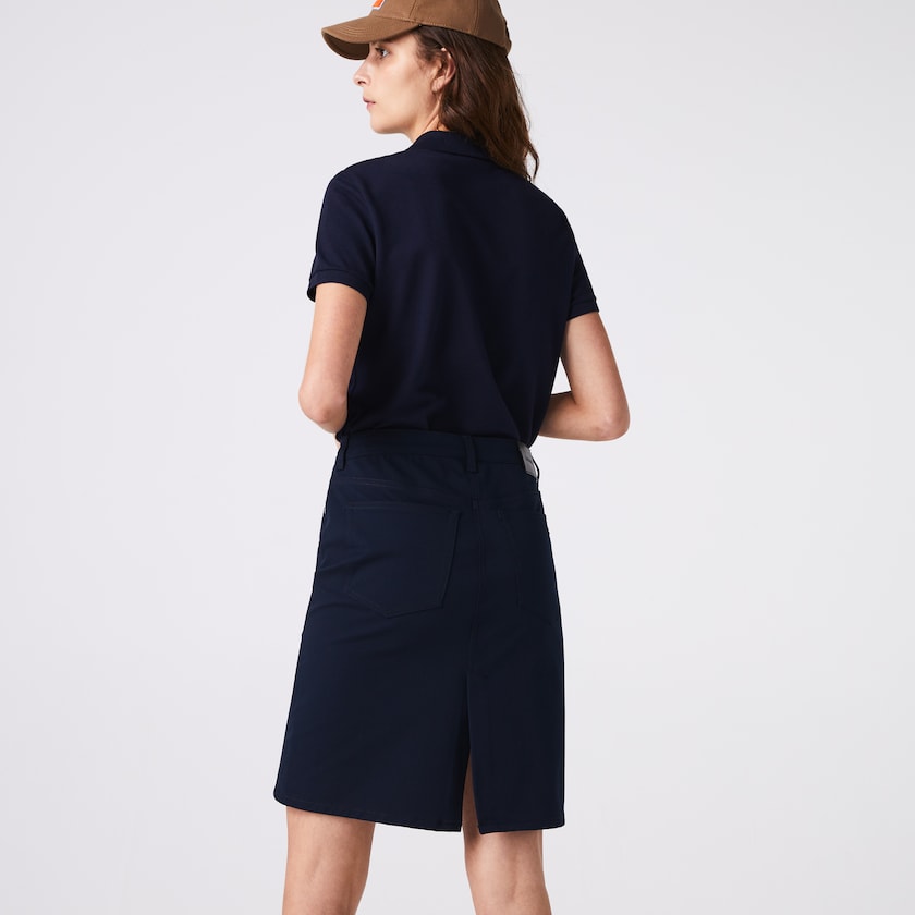 Camisa Polo Lacoste Feminino Azul Marinho Azuis Classic Fit Soft Cotton Petit Piqué QS0-71047W9