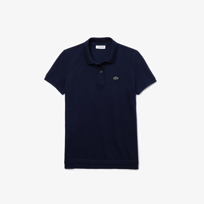 Camisa Polo Lacoste Feminino Azul Marinho Azuis Classic Fit Soft Cotton Petit Piqué QS0-71047W9