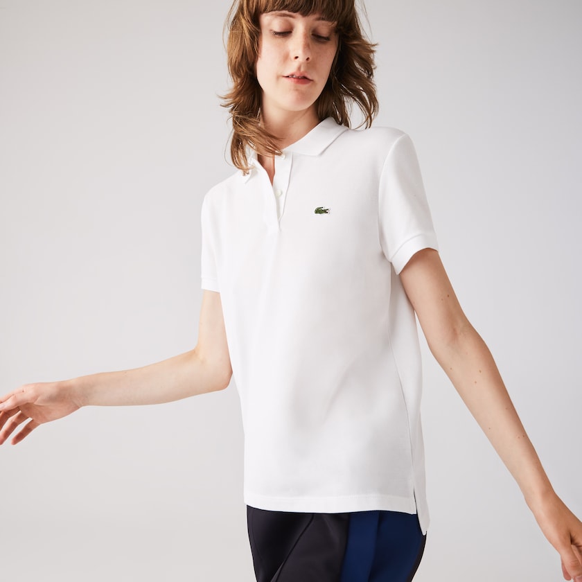 Camisa Polo Lacoste Feminino Branco Classic Fit Soft Cotton Petit Piqué QL0-40684Z7