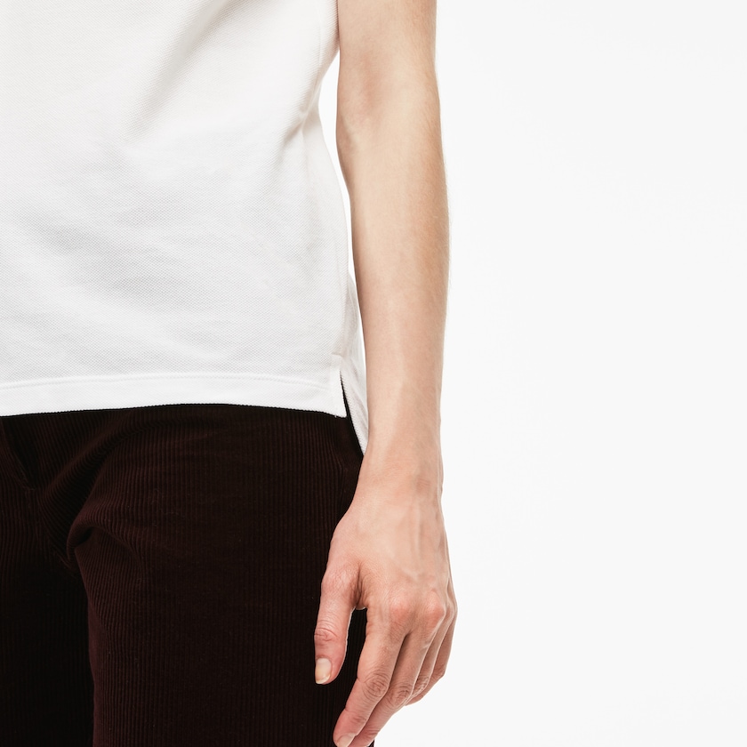 Camisa Polo Lacoste Feminino Branco Classic Fit Soft Cotton Petit Piqué QL0-40684Z7