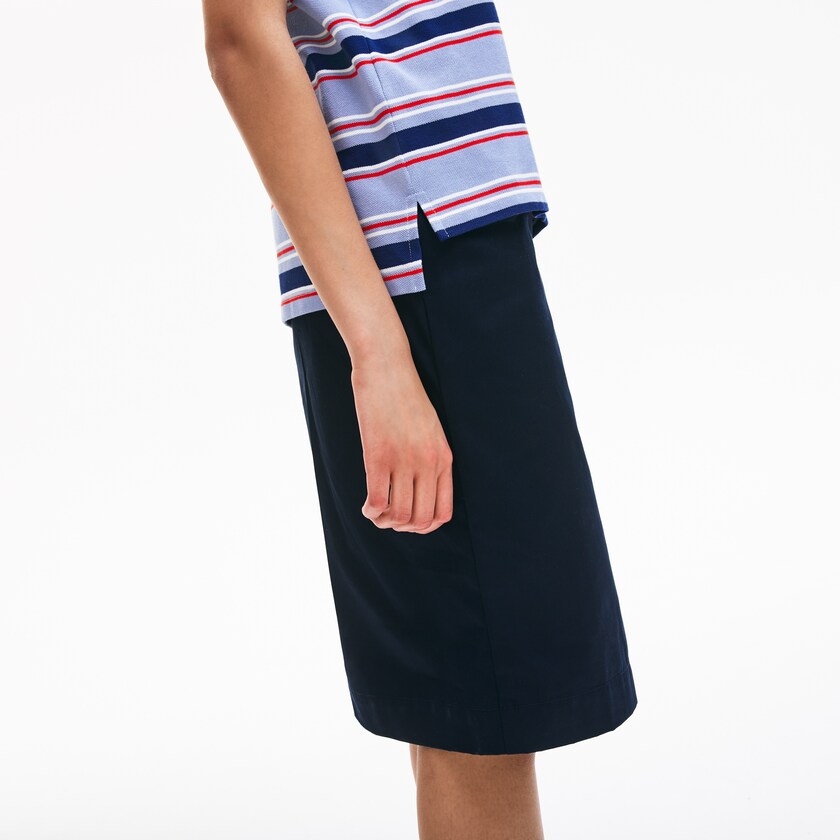 Camisa Polo Lacoste Feminino Roxo Azul Marinho Azuis Branco Vermelhas Luz Rosa Classic Fit Striped Cotton BW1-48364F8