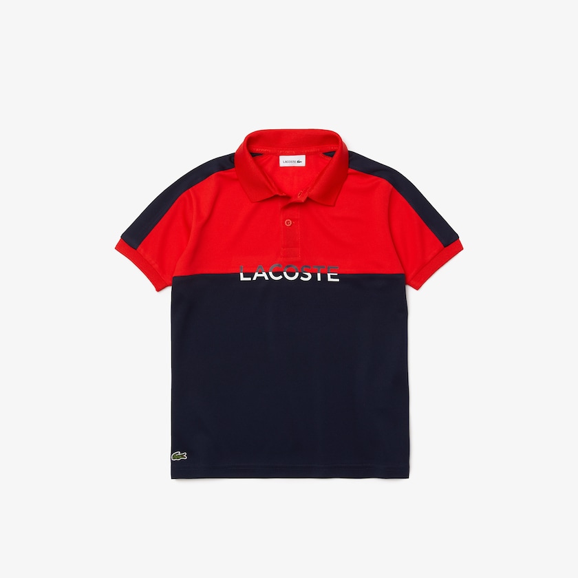 Camisa Polo Lacoste Criança Vermelhas Azul Marinho Azuis Colorblock Breathable Piqué YM1-67756P9