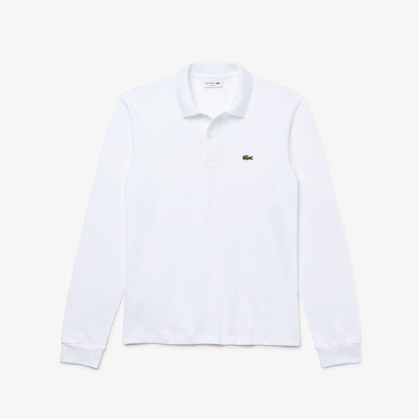 Camisa Polo Lacoste Masculino Branco Long-Sleeve Classic Fit L.12.12 EU3-71837F3