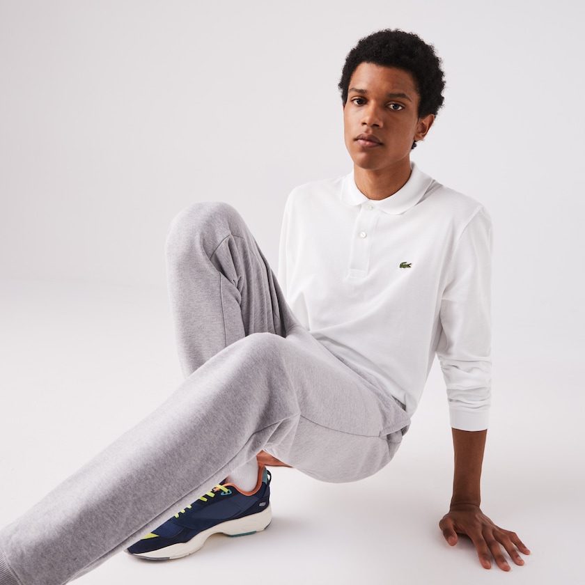 Camisa Polo Lacoste Masculino Branco Long-Sleeve Classic Fit L.12.12 EU3-71837F3