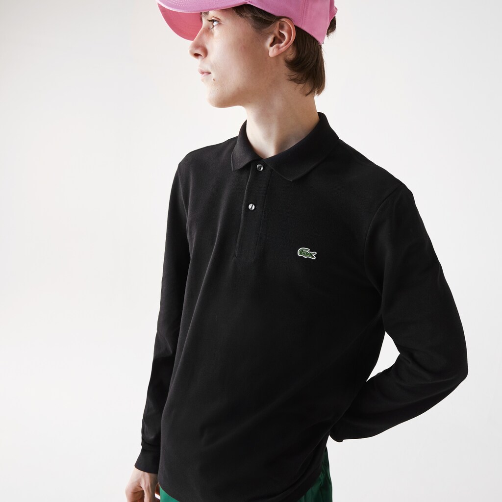 Camisa Polo Lacoste Masculino Pretas Long-Sleeve Classic Fit L.12.12 TK2-85848E6