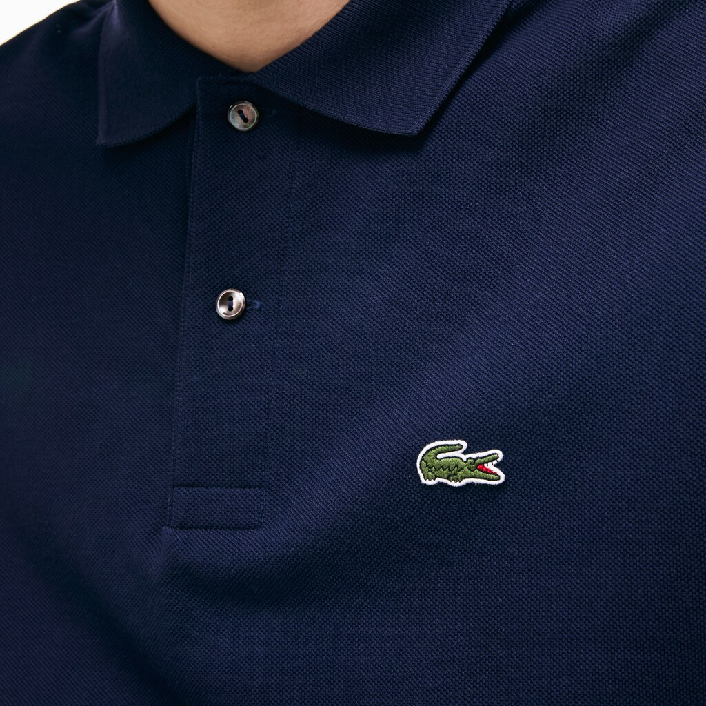 Camisa Polo Lacoste Masculino Azul Marinho Azuis Long-Sleeve Classic Fit L.12.12 YU9-91099K1