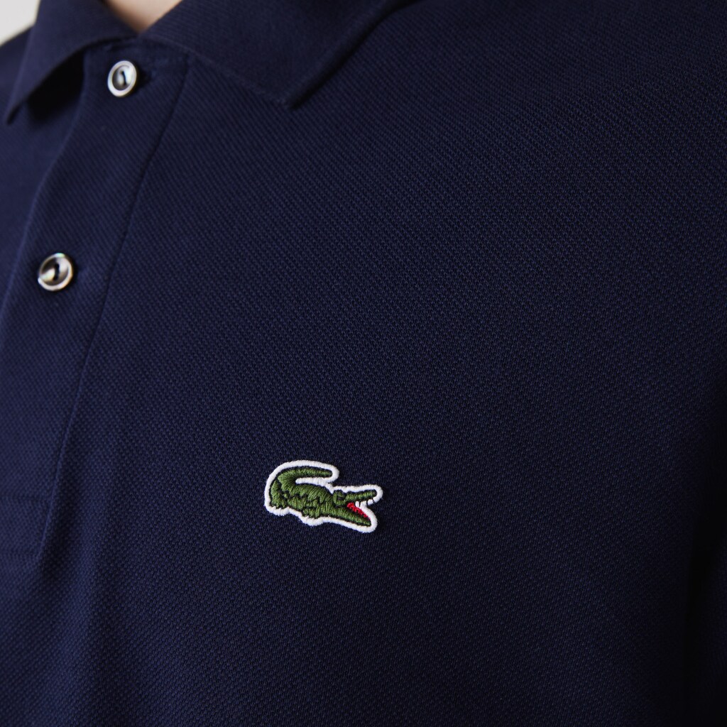 Camisa Polo Lacoste Masculino Azul Marinho Azuis Long-Sleeve Classic Fit L.12.12 YU9-91099K1