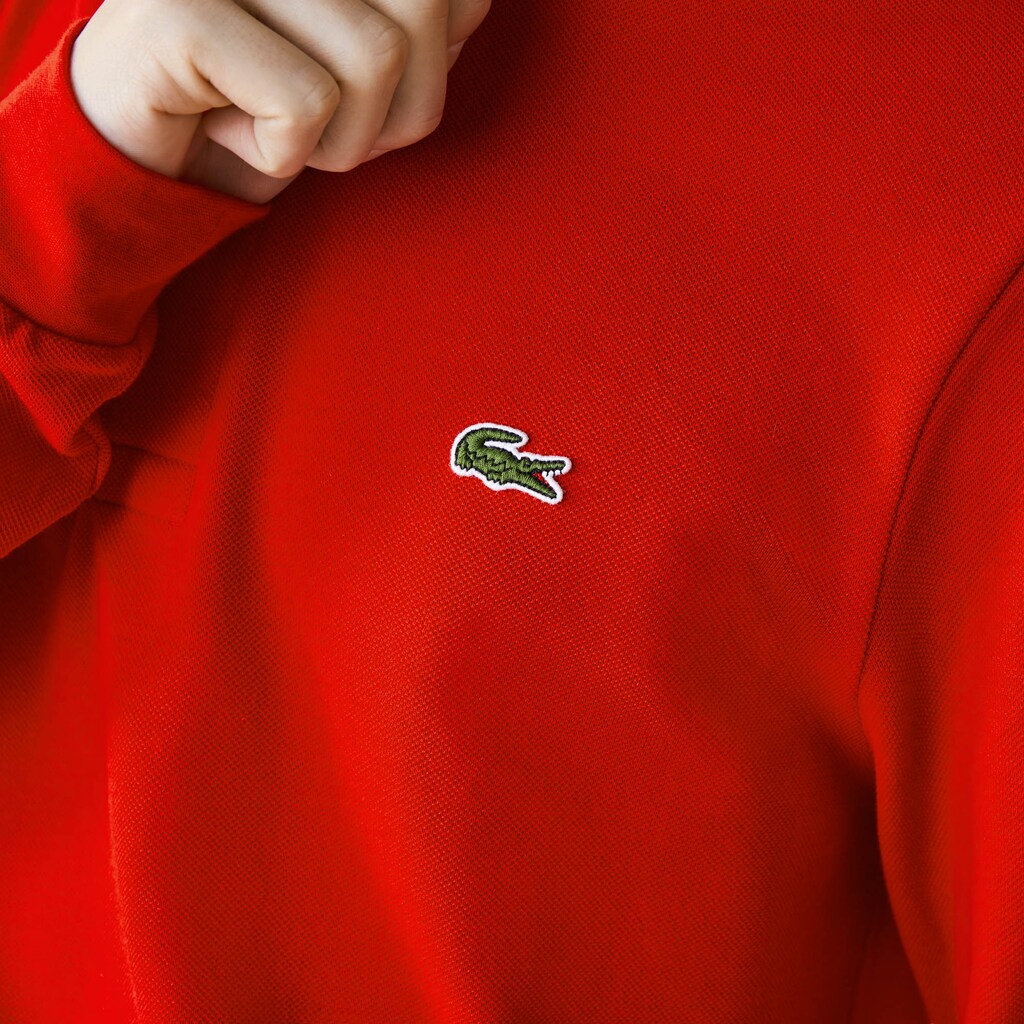 Camisa Polo Lacoste Masculino Vermelhas Long-Sleeve Classic Fit L.12.12 RV5-28032X2