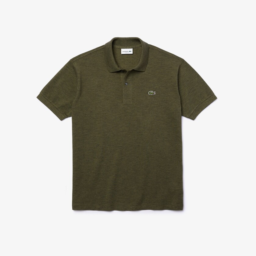 Camisa Polo Lacoste Masculino Caqui Verdes Marl Fabric L.12.12 EH7-53735P4
