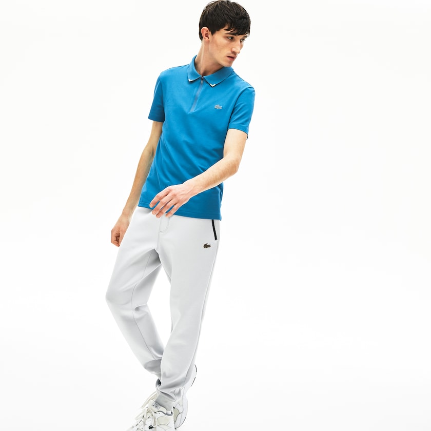 Camisa Polo Lacoste Masculino Azuis Amarelas Motion Ultra-Lightweight Cotton XE2-60636J4