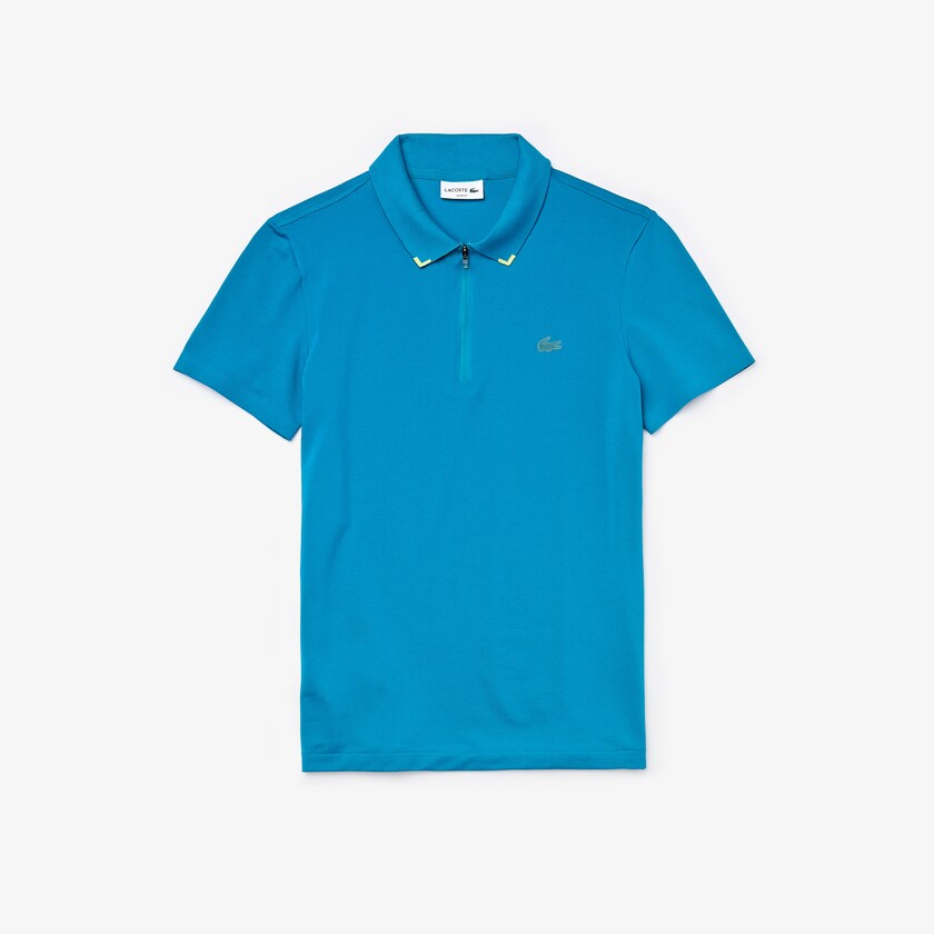 Camisa Polo Lacoste Masculino Azuis Amarelas Motion Ultra-Lightweight Cotton XE2-60636J4