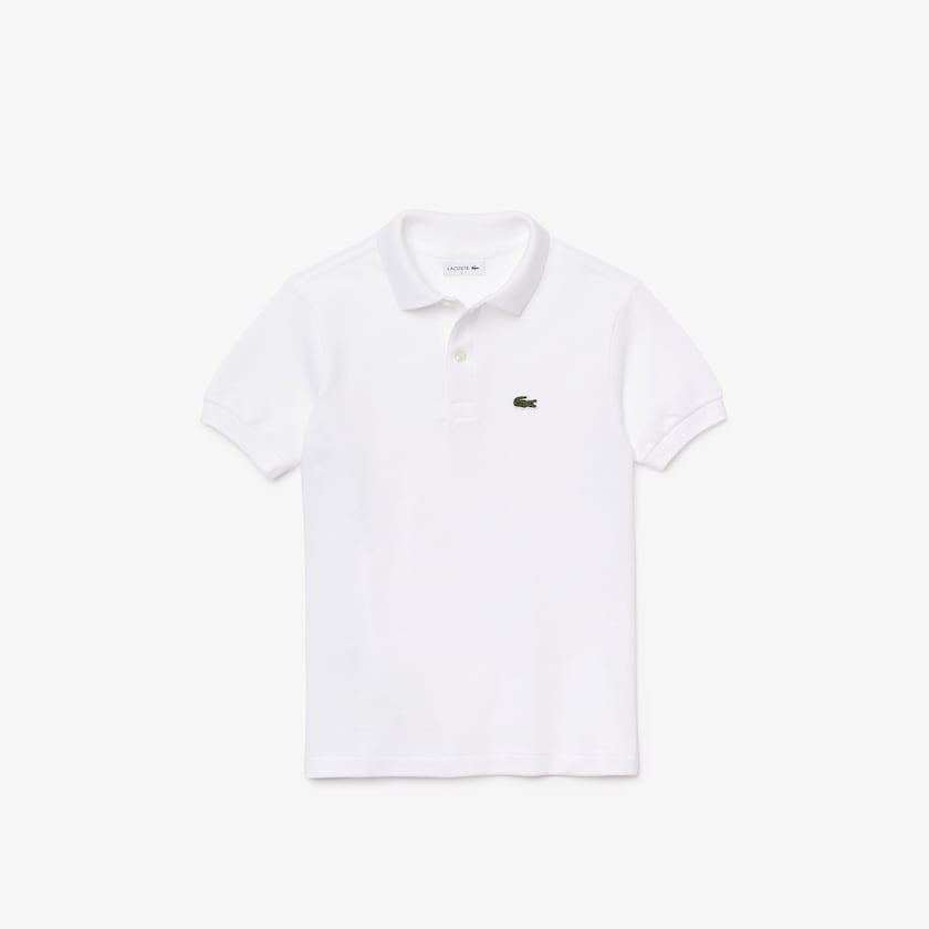 Camisa Polo Lacoste Criança Branco Petit Piqué FF2-26822X1