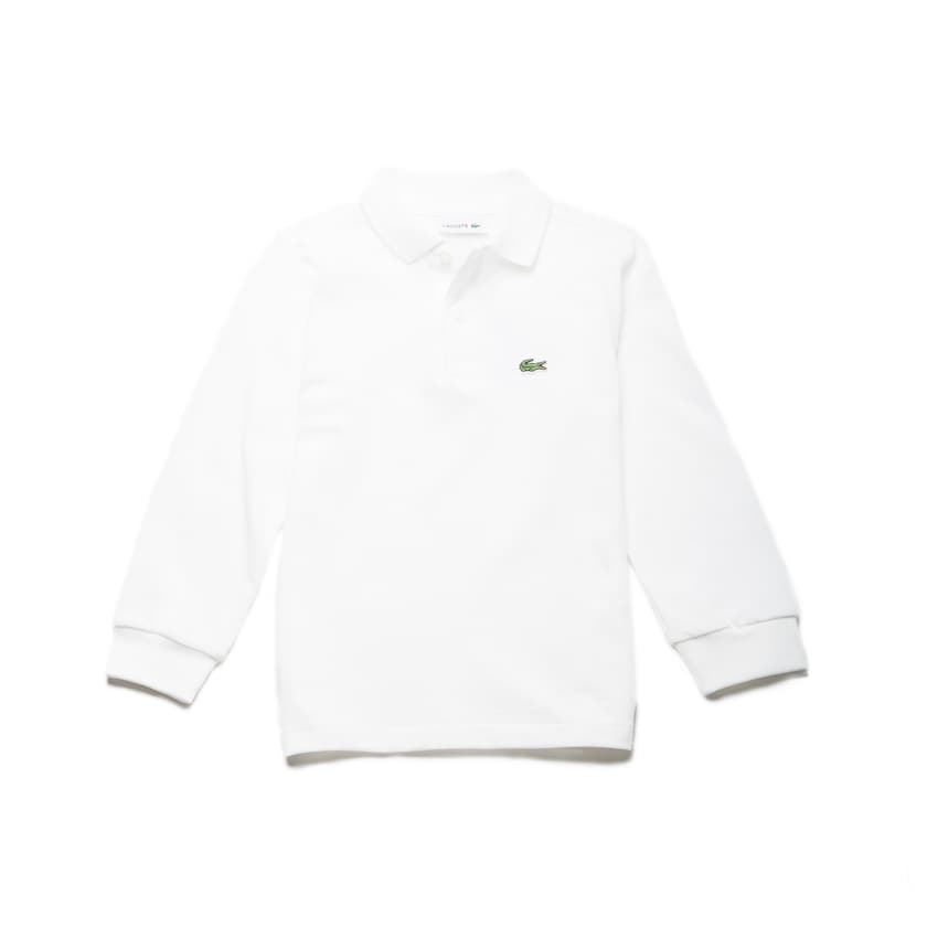 Camisa Polo Lacoste Criança Branco Petit Piqué PH3-56895O6