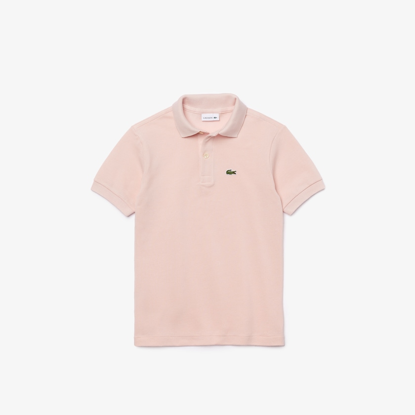 Camisa Polo Lacoste Criança Luz Rosa Petit Piqué KM0-21822J5