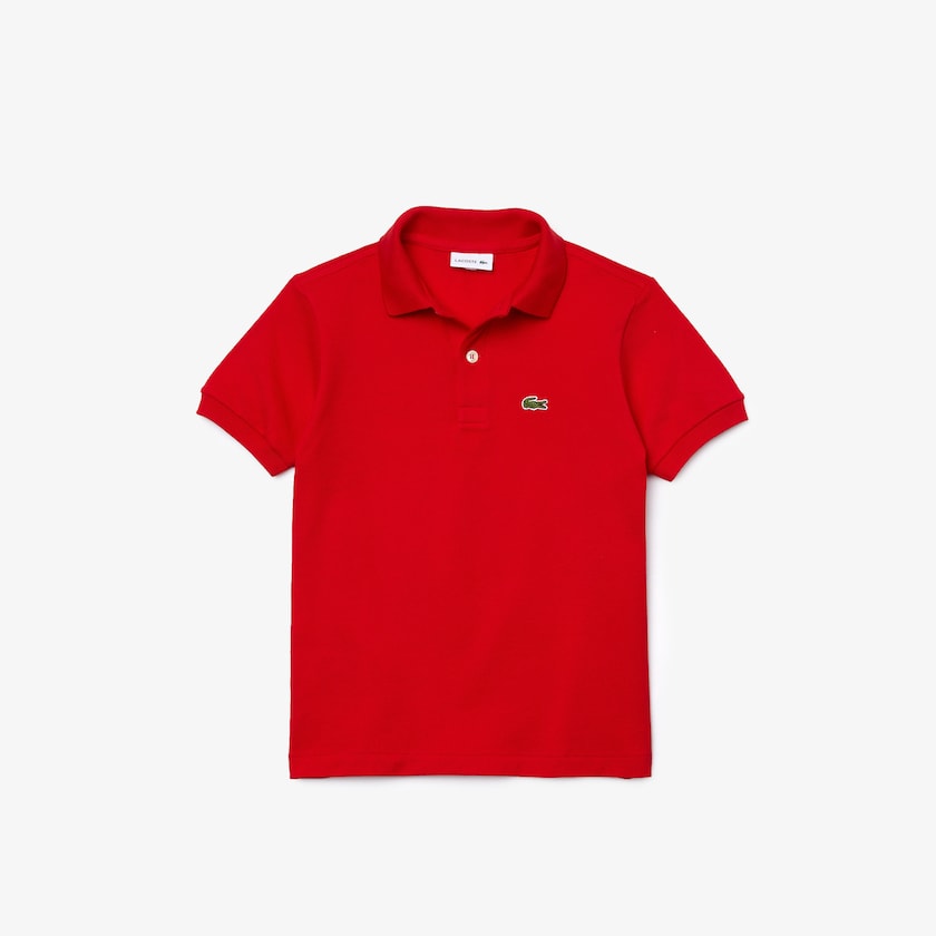 Camisa Polo Lacoste Criança Vermelhas Petit Piqué EM6-50355S1