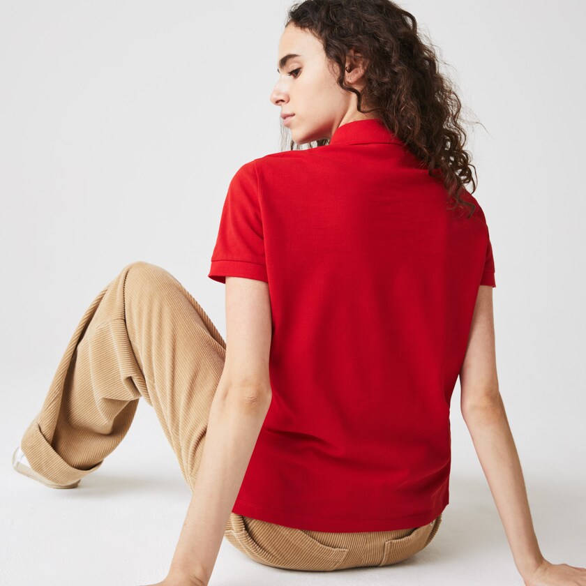 Camisa Polo Lacoste Feminino Vermelhas Regular Fit Cotton Piqué TX1-30453Q4