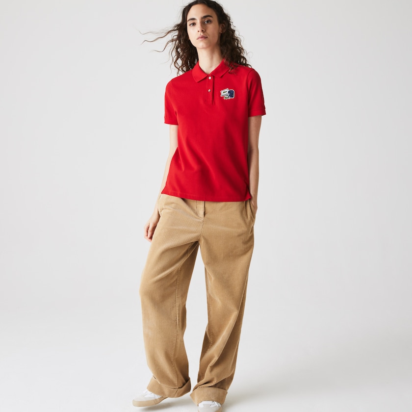 Camisa Polo Lacoste Feminino Vermelhas Regular Fit Cotton Piqué TX1-30453Q4