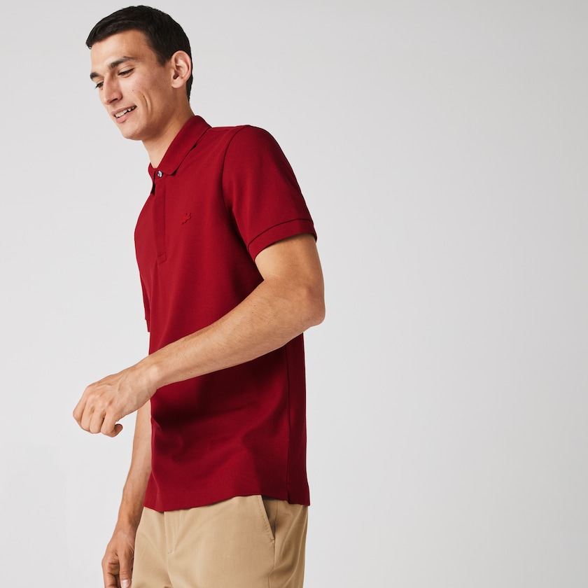 Camisa Polo Lacoste Masculino Vermelhas Escuro Regular Fit Paris JK9-43164I4